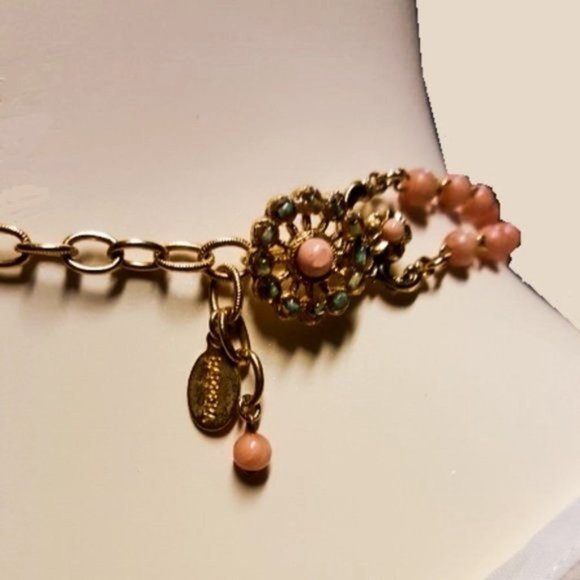 Rare Vintage Jose & Maria Barrera Coral & Jade Necklace Set - Picture 4 of 5